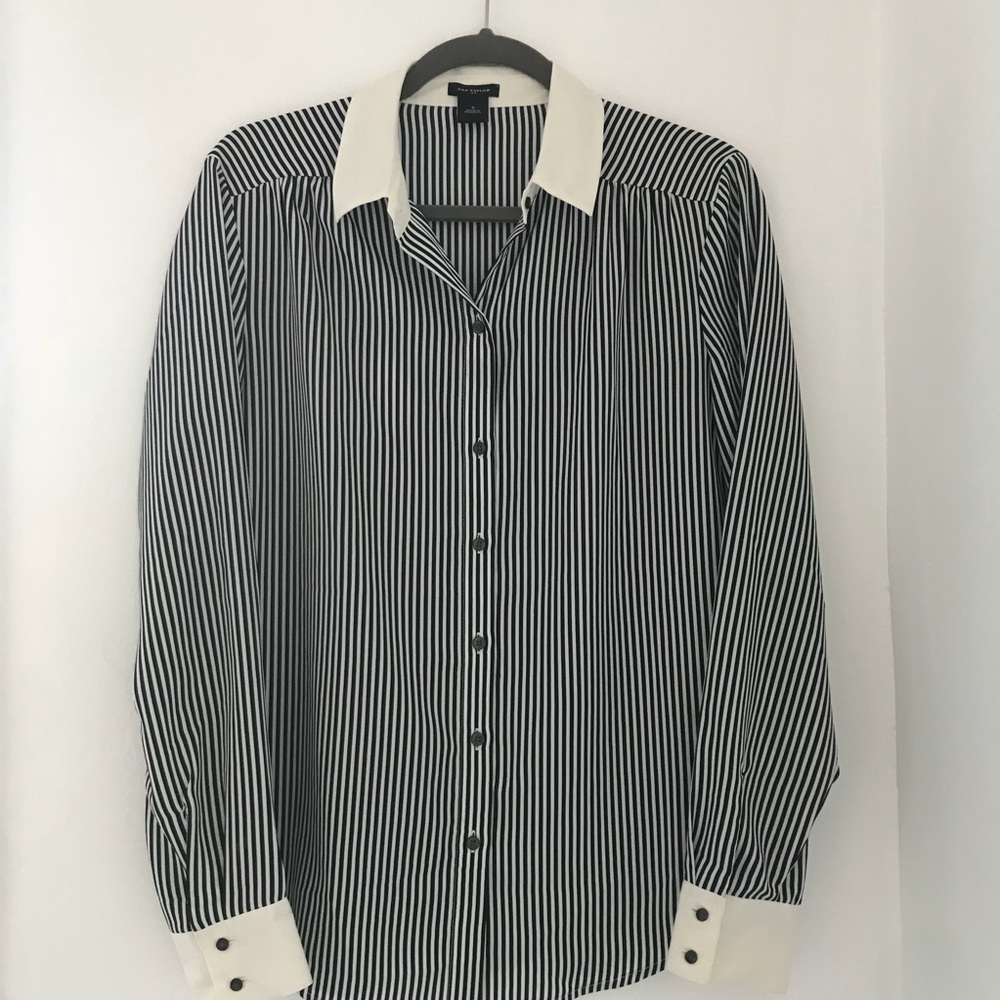 Ann Taylor striped button down size 8